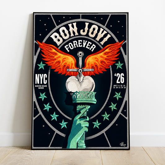 Limited Edition Bon Jovi Forever Tour 2026 poster
