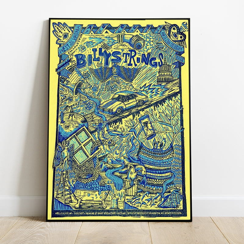 Limited Edition Billy Strings tour 2026 poster