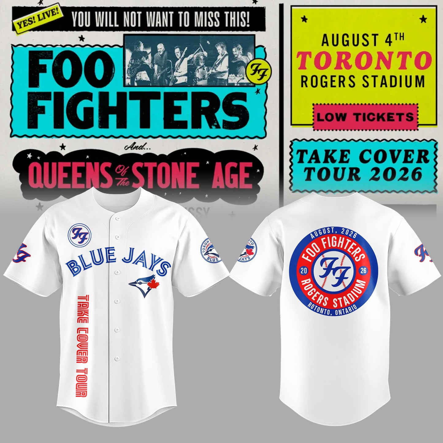 Limited Edition TAKE COVER TOUR 2026 At Toronto Jersey