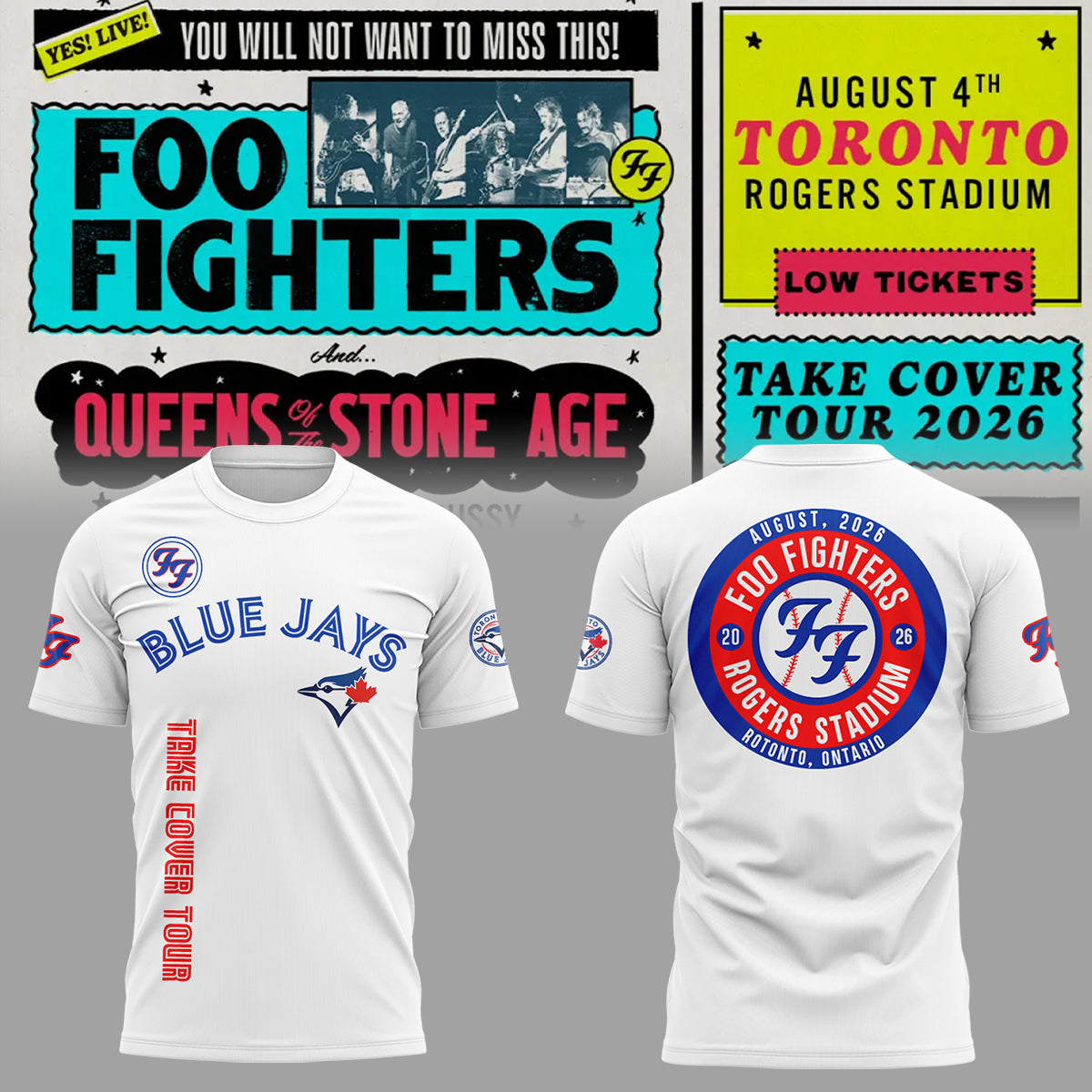 Limited Edition TAKE COVER TOUR 2026 At Toronto Shirt