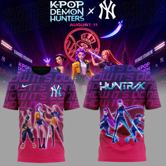 Limited Editon KPop Demon Hunters x Yankees Tshirt
