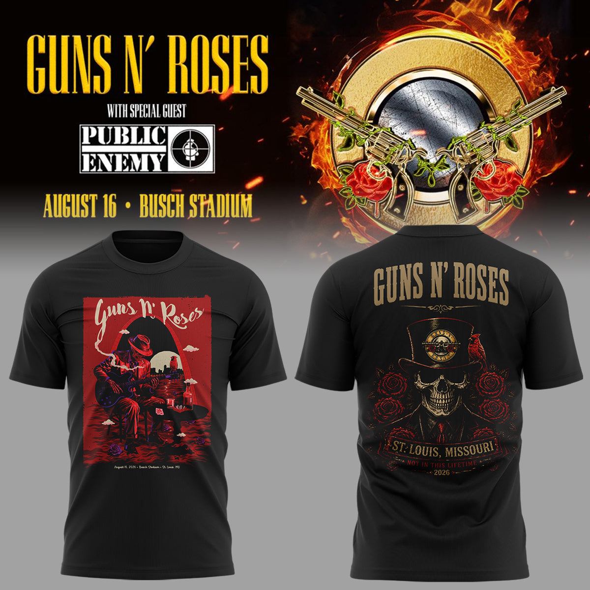 Limited Edition Guns N’ Roses Tour 2026 TShirt