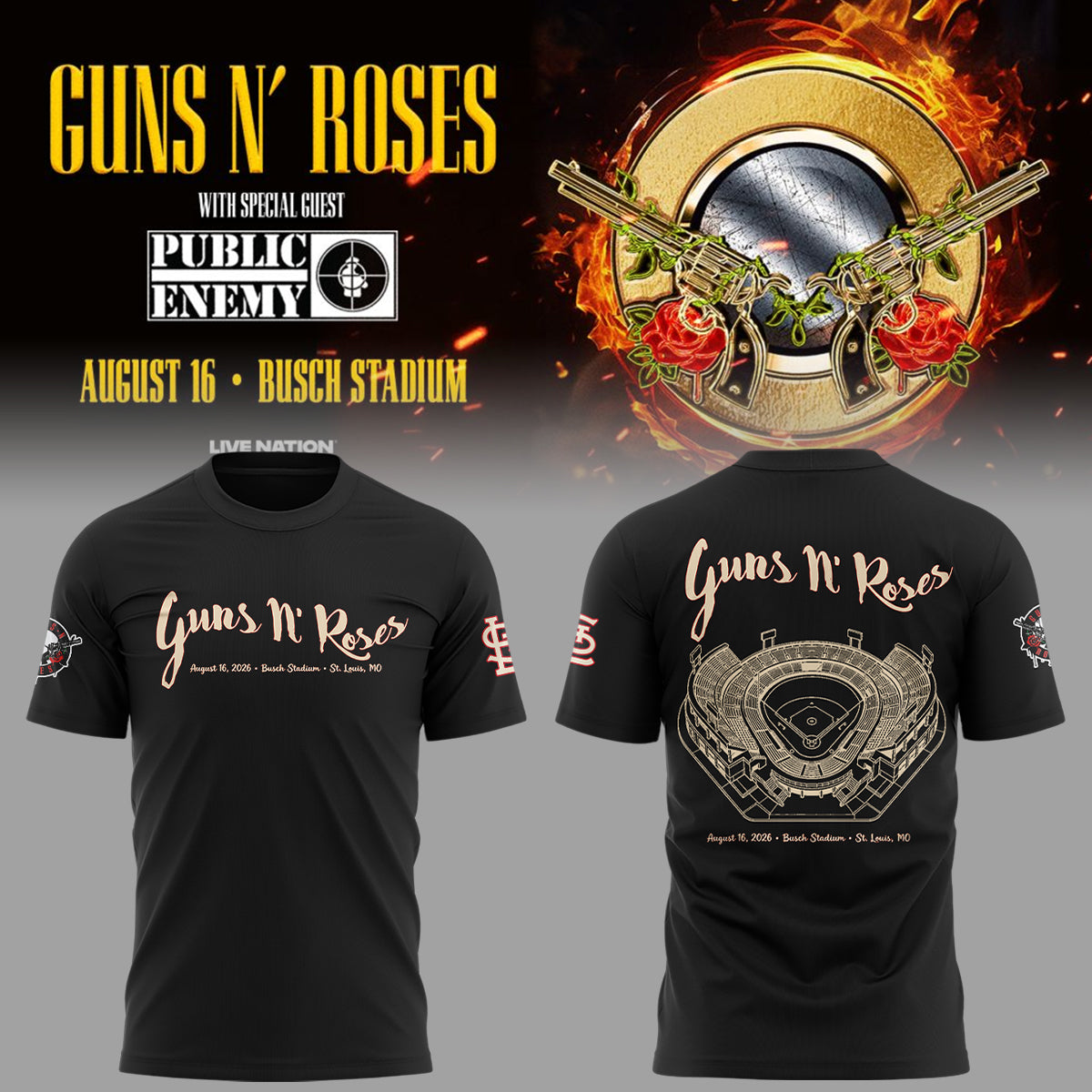Limited Edition Guns N’ Roses Tour 2026 TShirt
