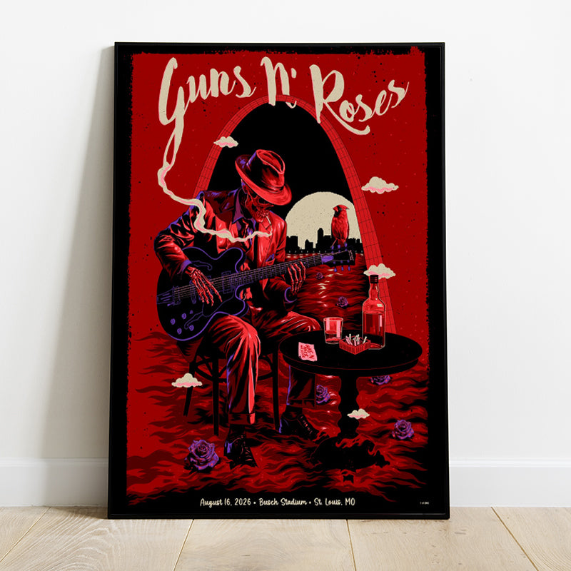 Limited Edition Guns N’ Roses Tour 2026 poster