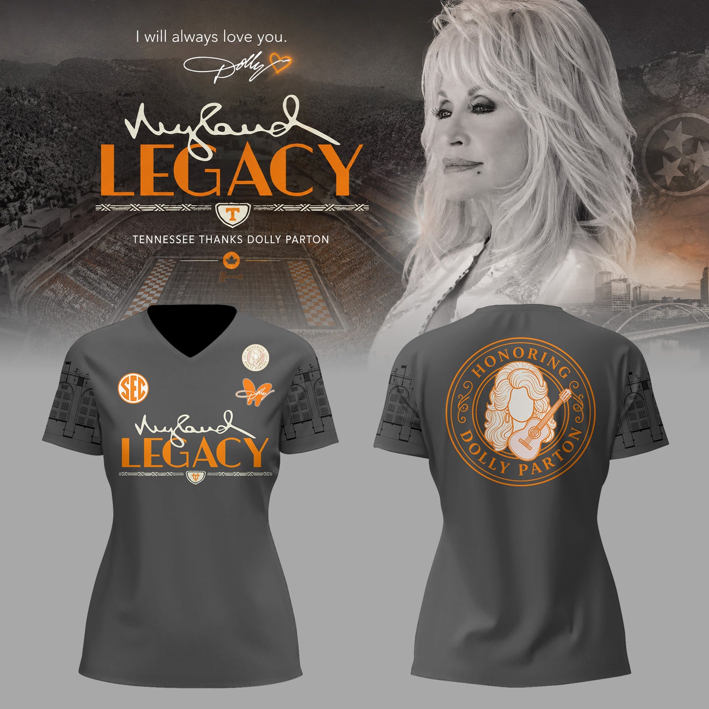 Limited Edition Tennessee Football V-neck Shirt