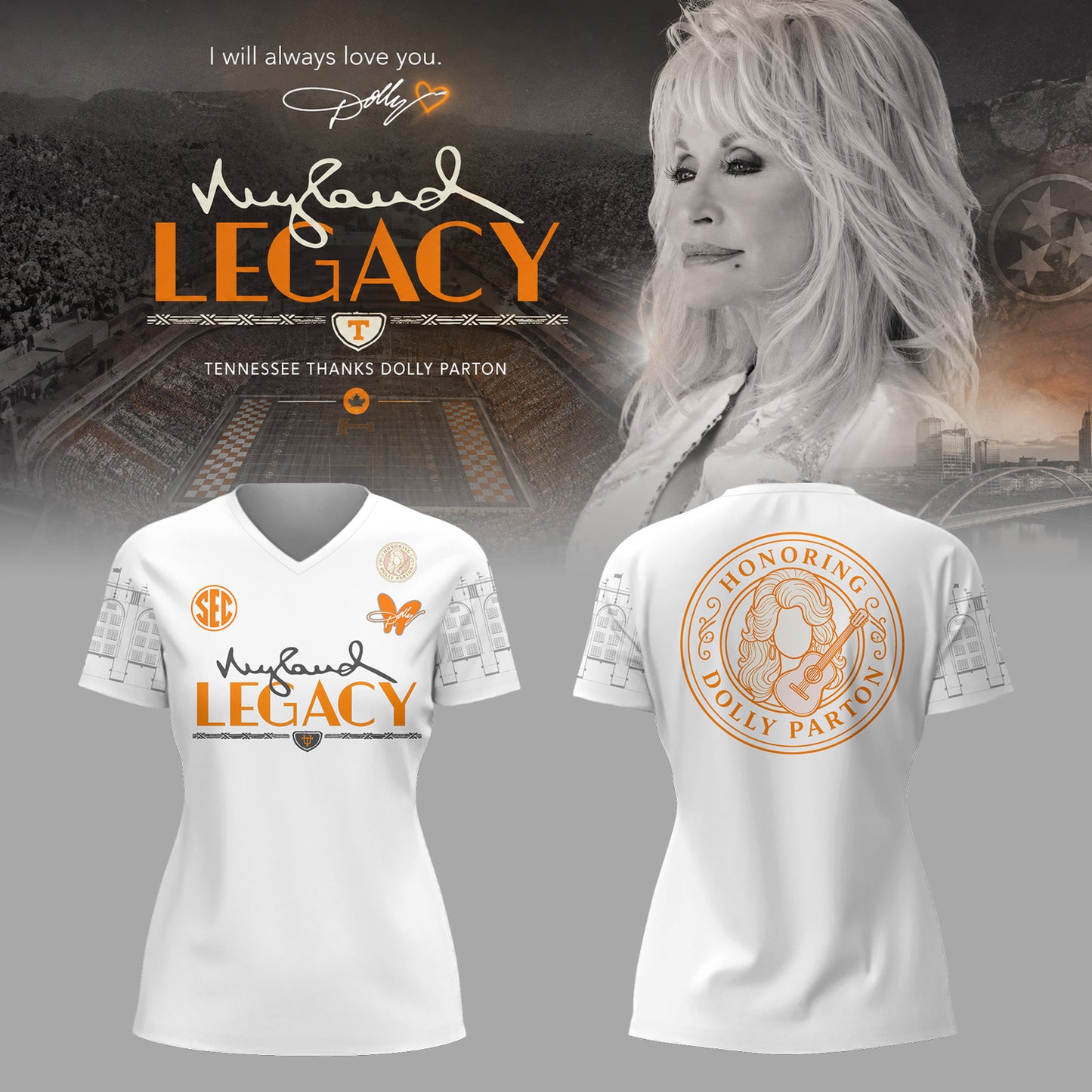 Limited Edition Tennessee Football V-neck Shirt