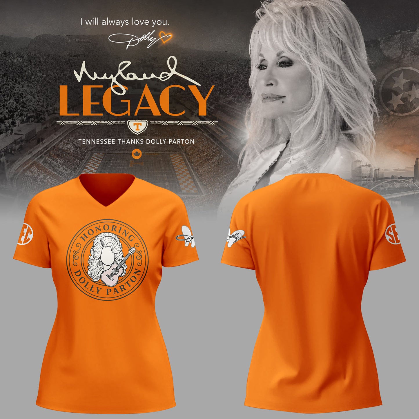 Limited Edition Tennessee Football V-neck Shirt