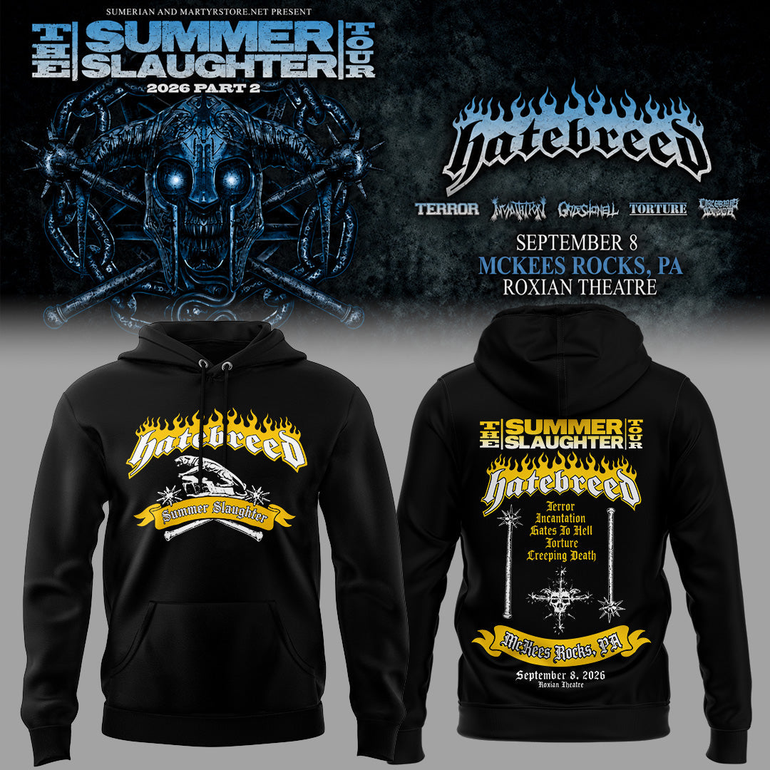 Limited Edition Summer Slaughter Tour 2026 in McKees Rocks, PA Hoodie