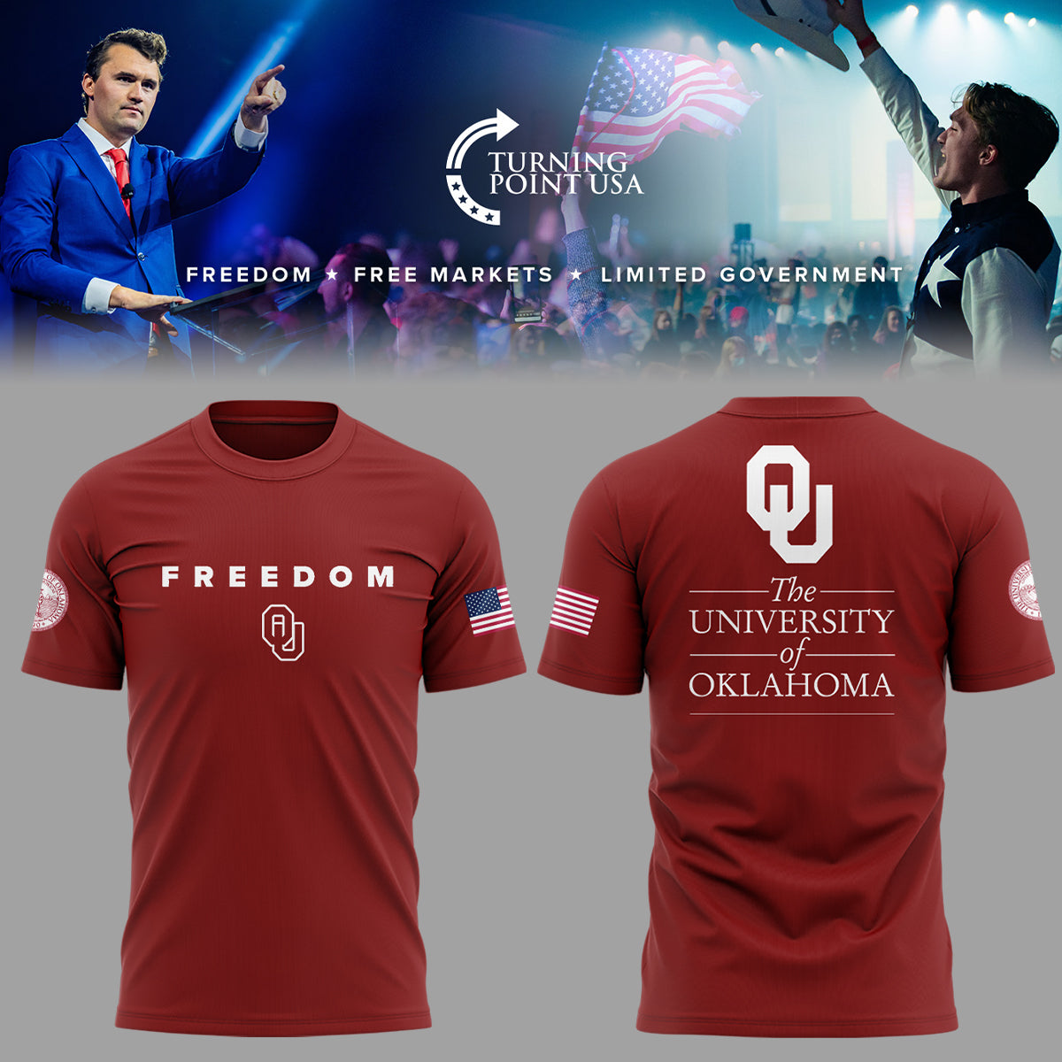 Limited Edition University of Oklahoma x Turning Point USA Shirt