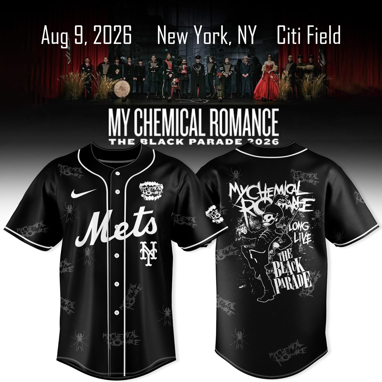 _ New York Mets x My Chemical Romance The Black Parade 2026 Jersey Collection