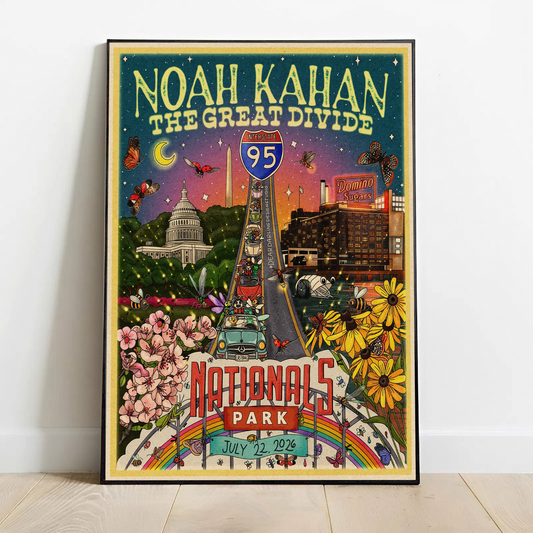 Limited Edition The Great Divide Tour 2026 At Washington Nationals Poster