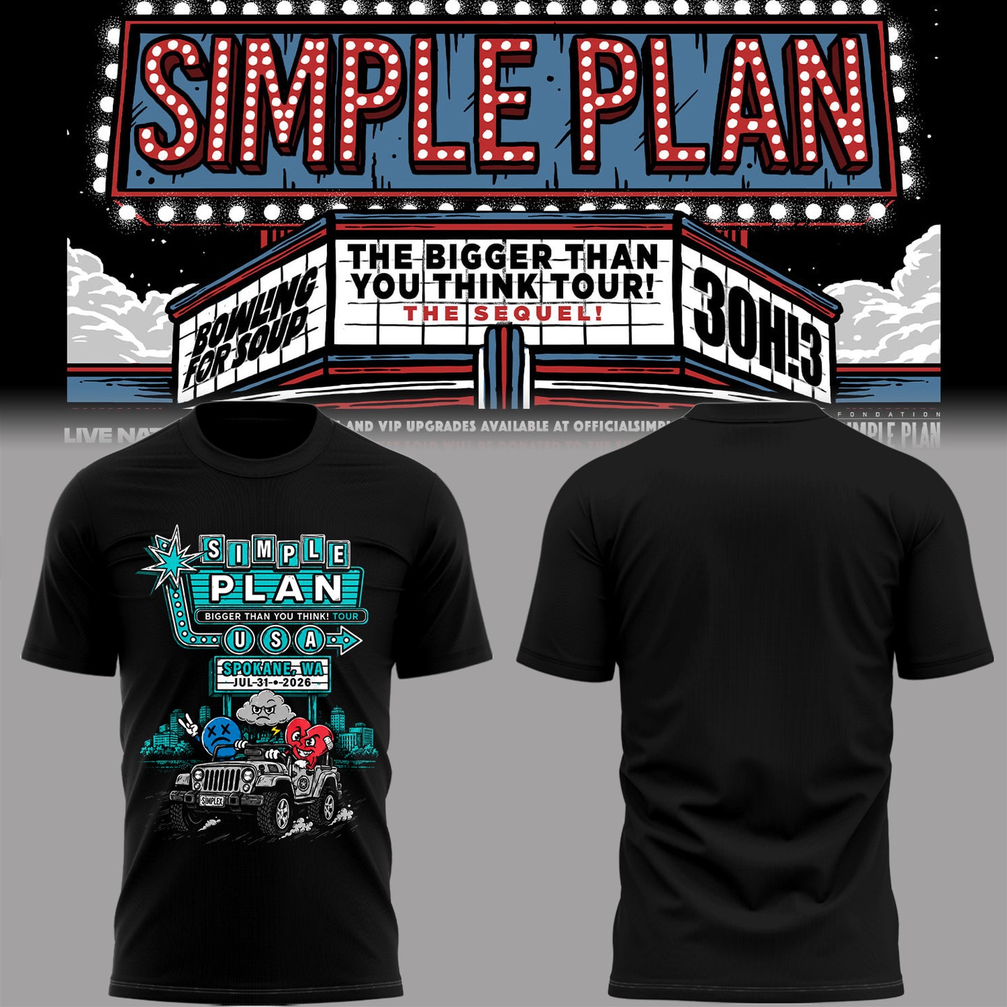 Limited Edition Bigger Than You Think! Tour in Spokane, WA Shirt