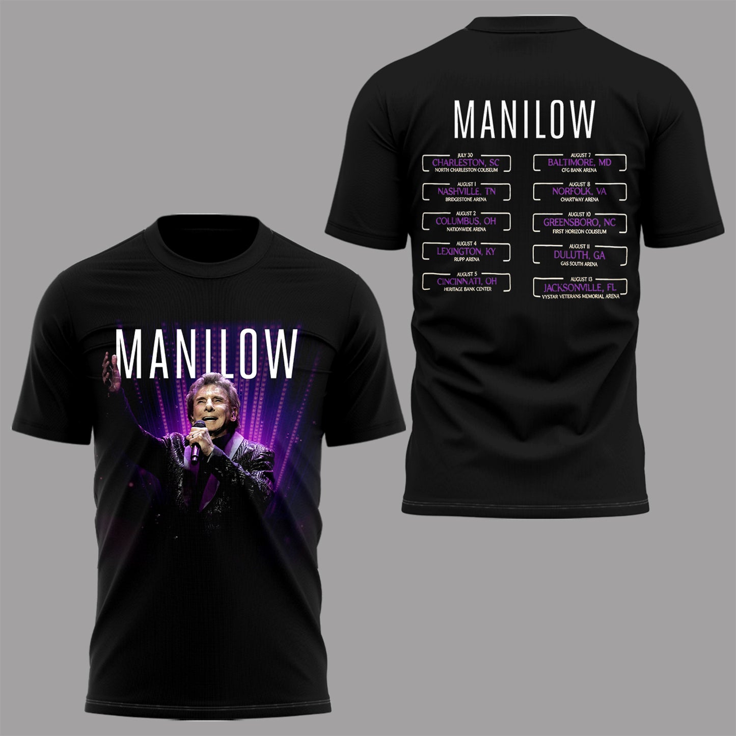 Limited Edition Barry Manilow The Last Columbus Concert Tshirt