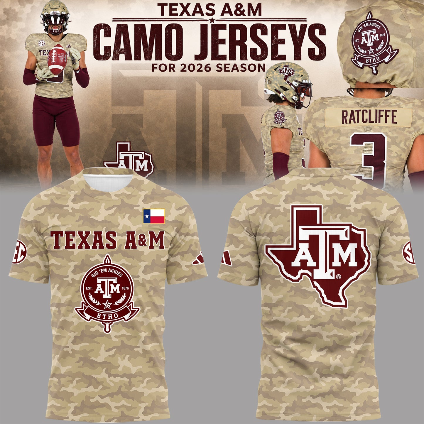 Limited Edition Honor and Support Camo Shirt