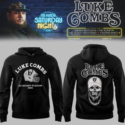 Limited Edition Raiders Football x L.Combs My Kinda Saturday Night Hoodie