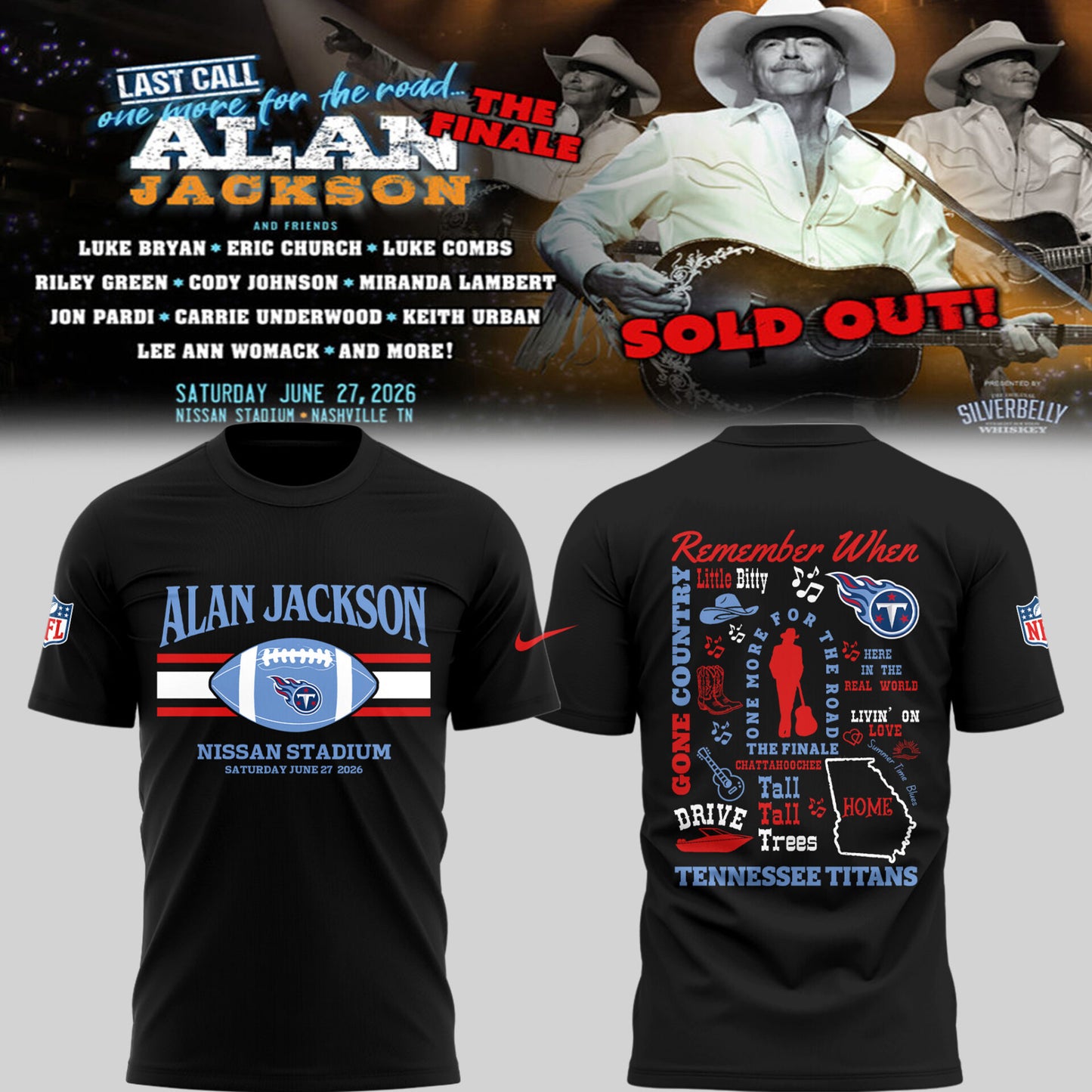 Exclusive Version Alan Jackson “Last Call… The Finale” 2026 Tshirt
