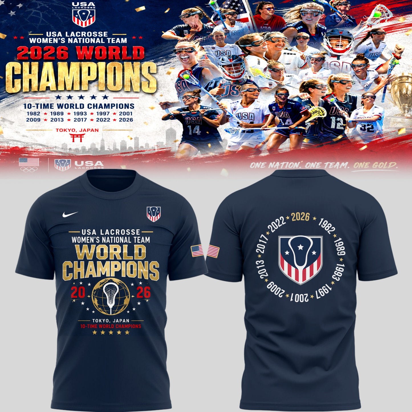 Limited Edition 2026 World Lacrosse Champions 🥍🏆 Shirt