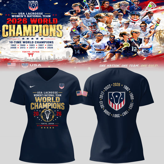 Limited Edition 2026 World Lacrosse Champions 🥍🏆 V-neck TShirt