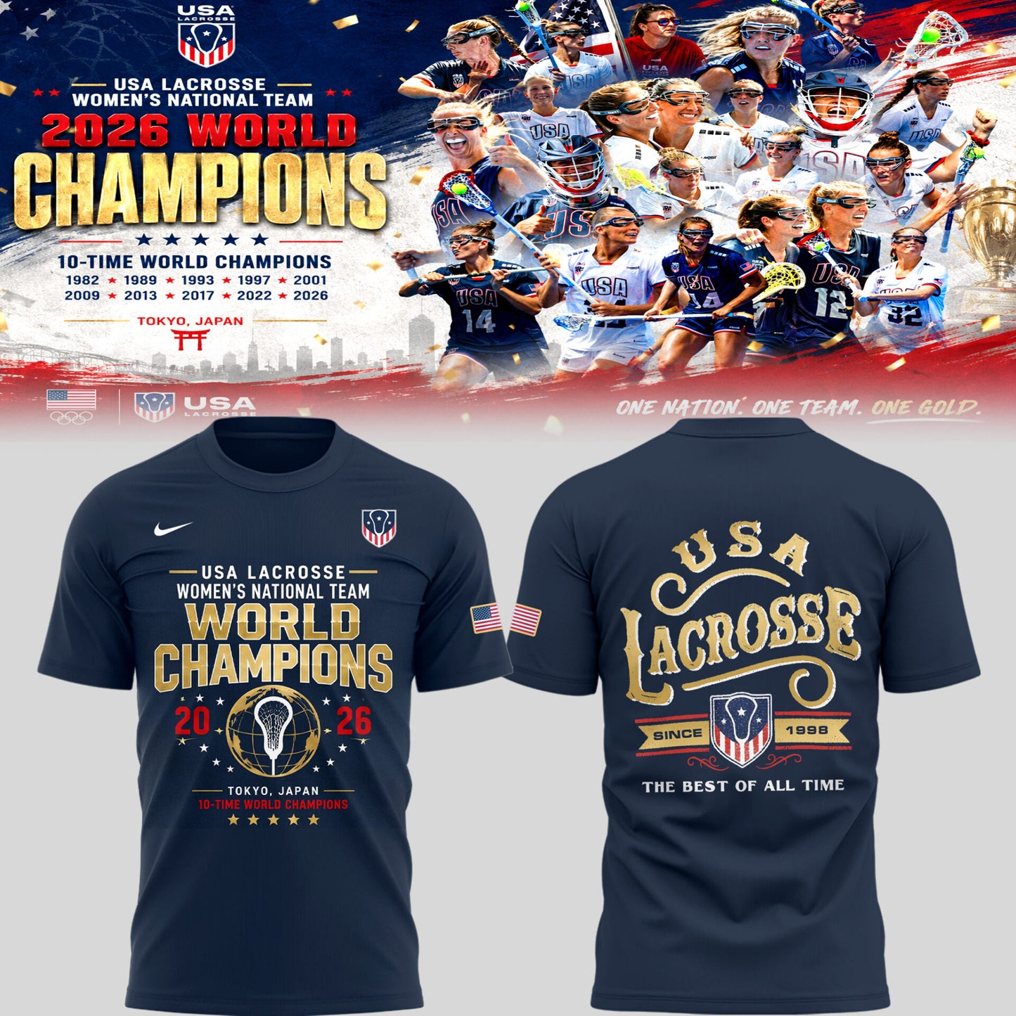 Limited Edition 2026 World Lacrosse Champions 🥍🏆 Shirt