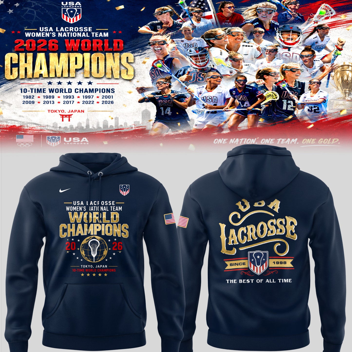Limited Edition 2026 World Lacrosse Champions 🥍🏆 Hoodie