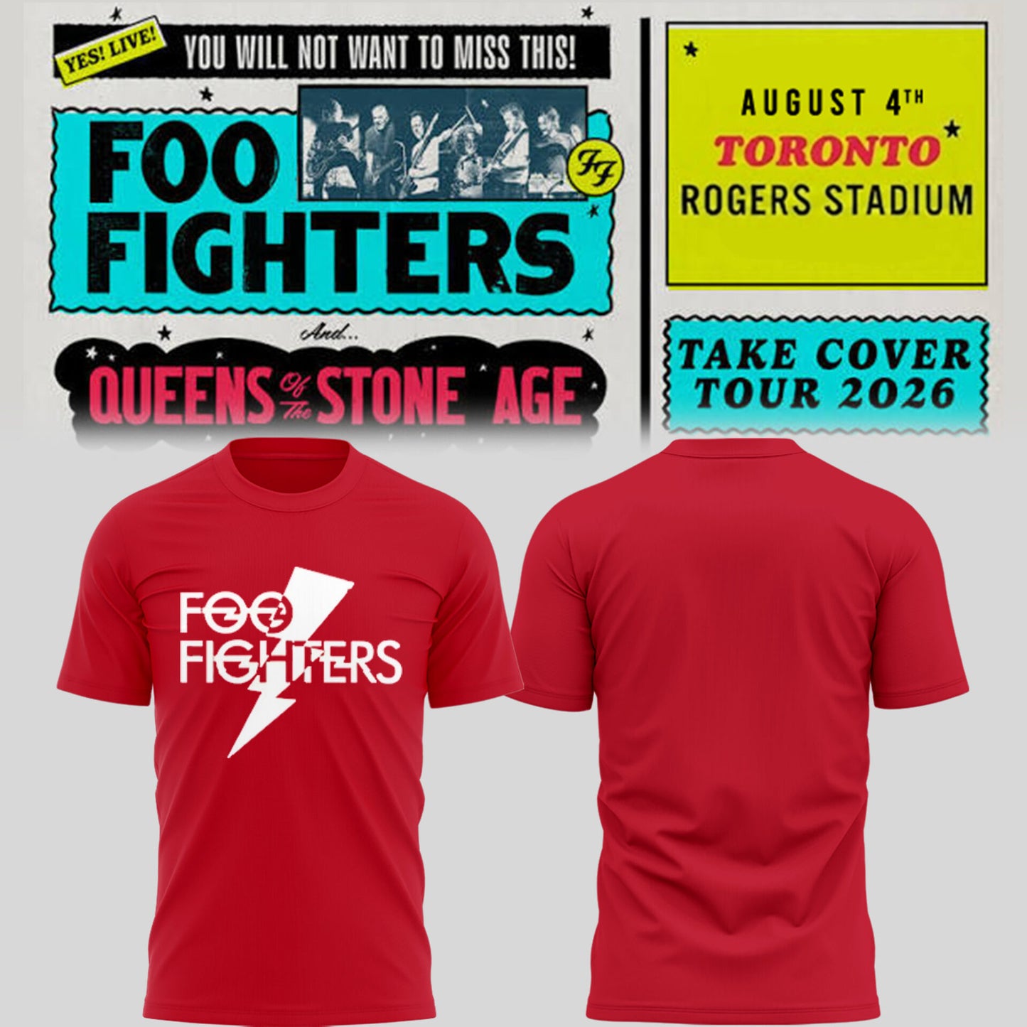 FF 🎸🎤 “Take Cover Tour 2026” TShirt
