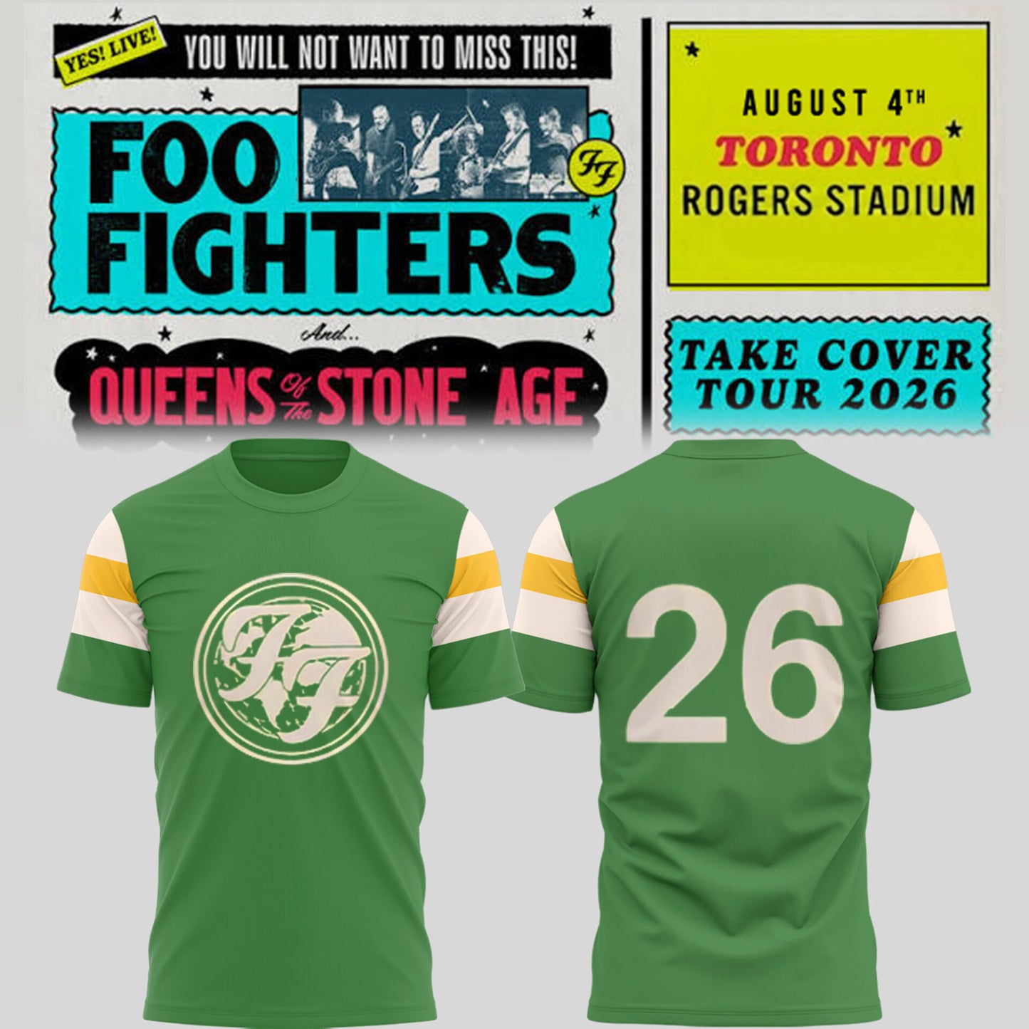 FF 🎸🎤 “Take Cover Tour 2026” TShirt