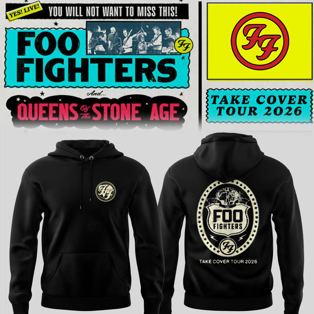 FF 🎸🎤 “Take Cover Tour 2026” Hoodie