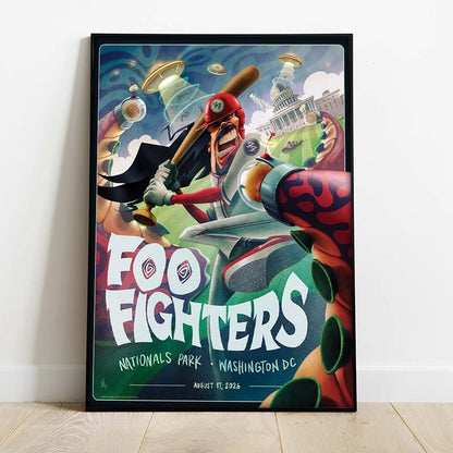 Foo Fighters Washington DC 2026 Tonight Show Poster At Nationals Park On August 17 2026 Home Decor Poster