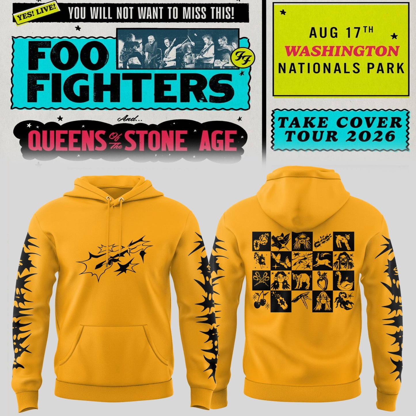 FF 🎸🎤 “Take Cover Tour 2026” Hoodie