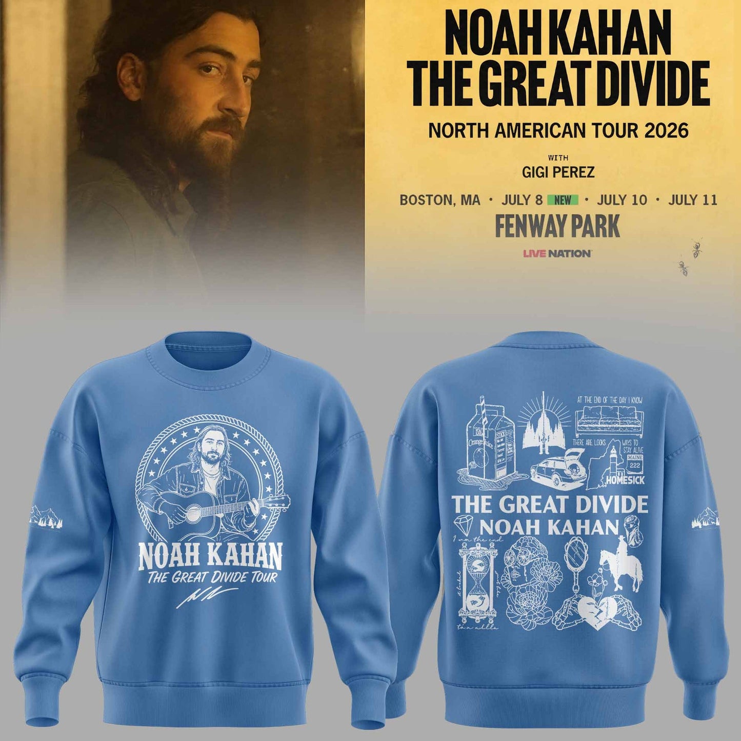 _ Noah Kahan – The Great Divide Tour 2026 Limited Sweater