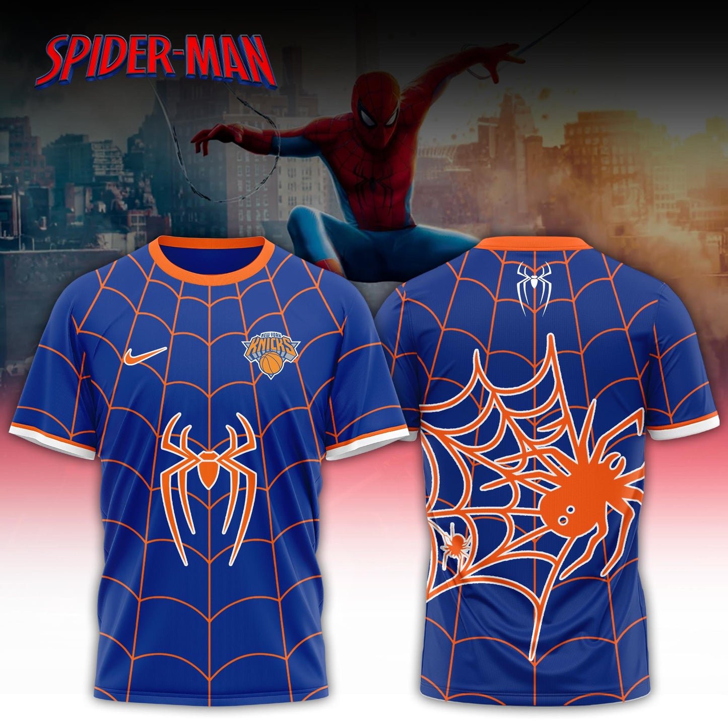 Knicks x Spider Man 2026 Edition Custom Tshirt for Fans