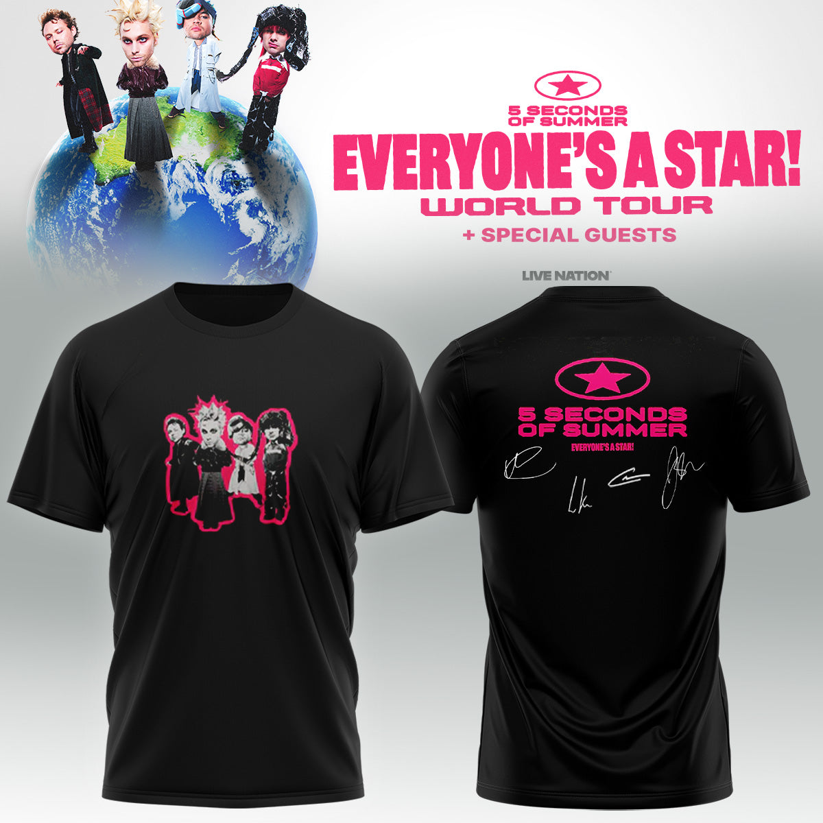 _5SOS EVERYONE’S A STAR! World Tour Shirt