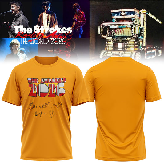 ,,.The Strokes Reality Awaits World Tour 2026 Limited Edition Signature – Tshirt