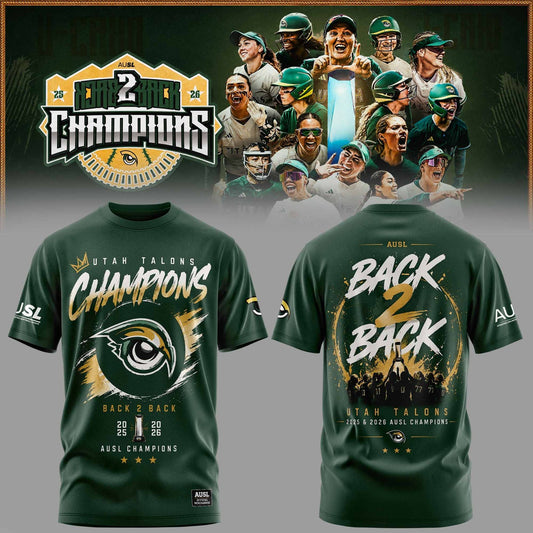 Utah Talons Back-to-Back 2026 Champions Tshirt