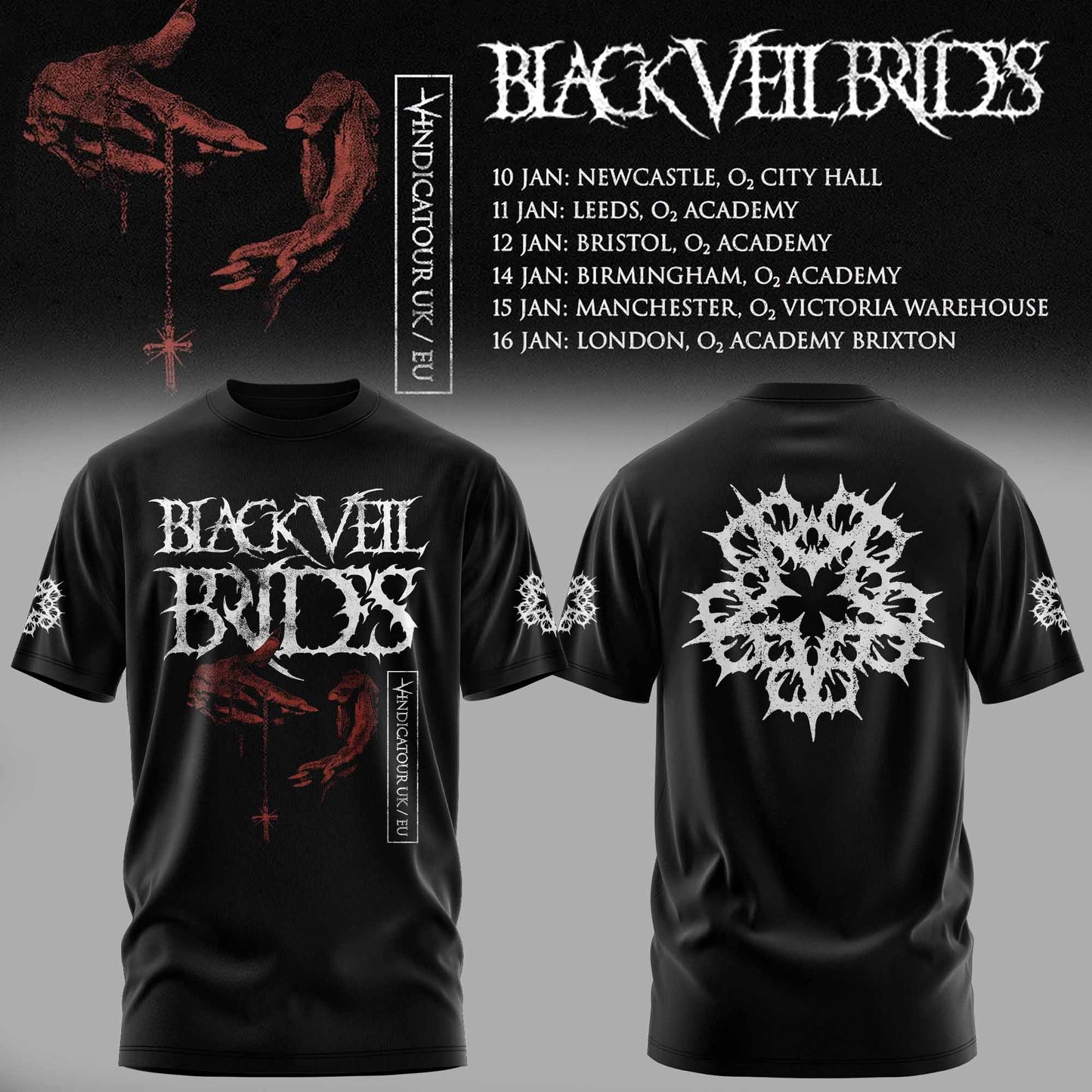 BLACK VEIL BRIDES – UK TOUR 2026 COLLECTION TEE