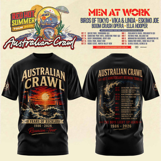 AUSTRALIAN CRAWL – RED HOT SUMMER TOUR 2026 TEE