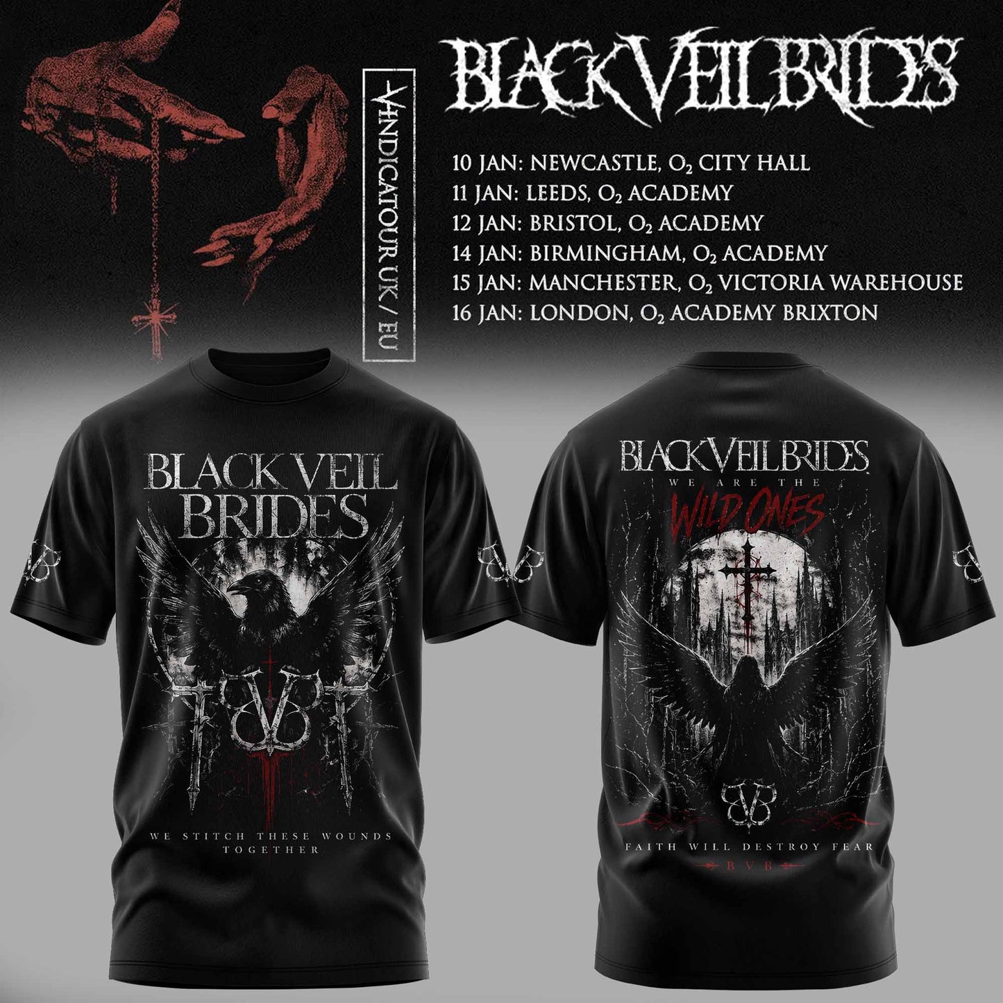 BLACK VEIL BRIDES – UK TOUR 2026 COLLECTION TEE