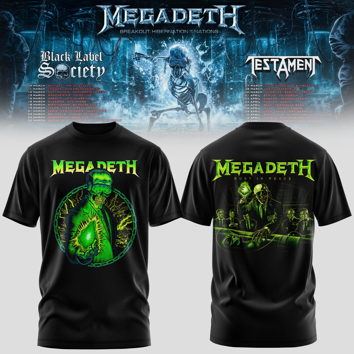 .MEGADETH – BREAKOUT: HIBERNATION OF NATIONS TOUR TEE