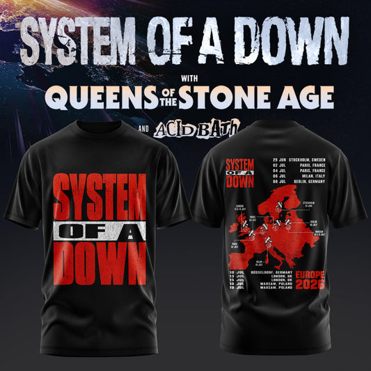_S.O.A.D – UK & EU Tour 2026 Official Limited T-Shirt