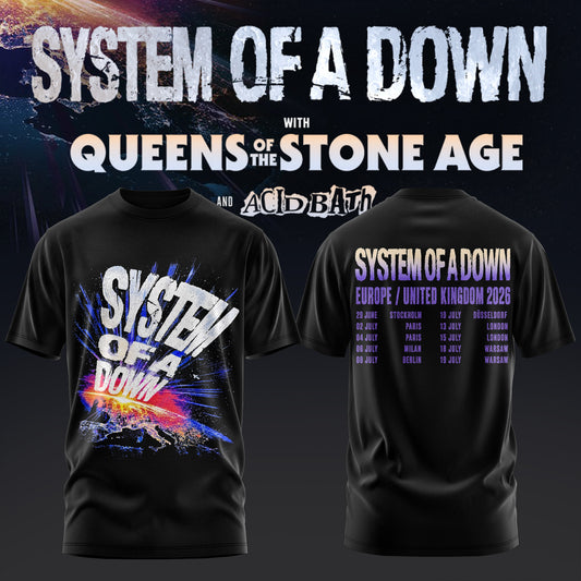 _S.O.A.D – UK & EU Tour 2026 Official Limited T-Shirt