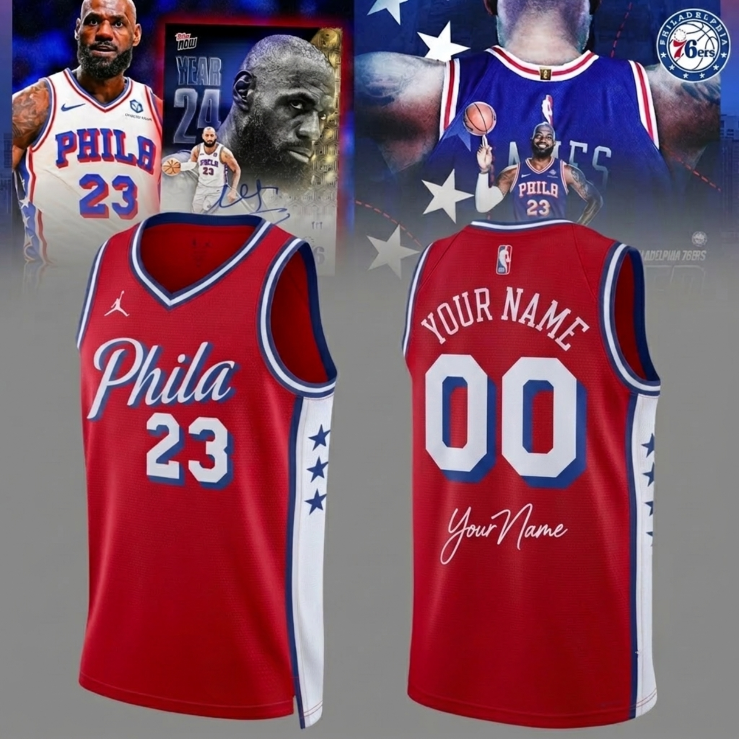.LeBron James Philadelphia 76ers Limited Edition Signature – Jersey (Custom Name & Custom Number)