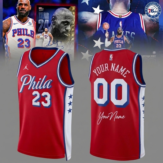 .LeBron James Philadelphia 76ers Limited Edition Signature – Jersey (Custom Name & Custom Number)