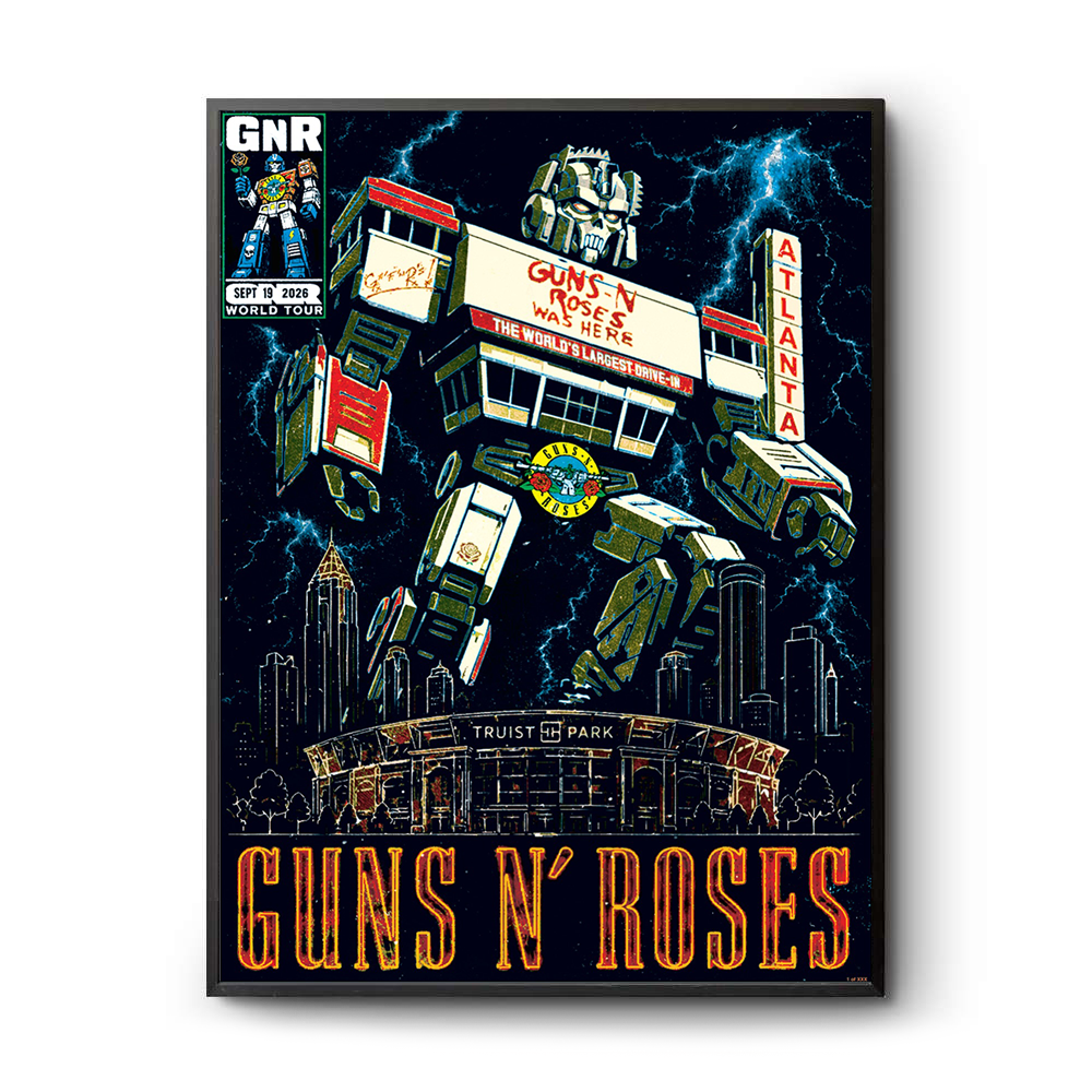 GNR Truist Park Atlanta Shirt Sept 19 Drive In Robot Graphic Poster