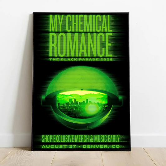 Limited Edition MCR Long Live The Black Parade Tour US 2026 At Denver Poster