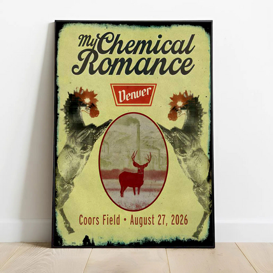 Limited Edition MCR Long Live The Black Parade Tour US 2026 At Denver Poster