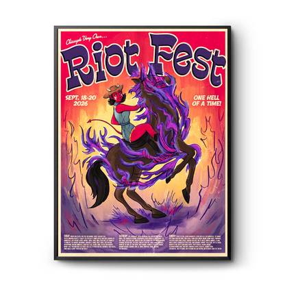 Riot Fest Collection Merch Chicago IL, September 18 Poster
