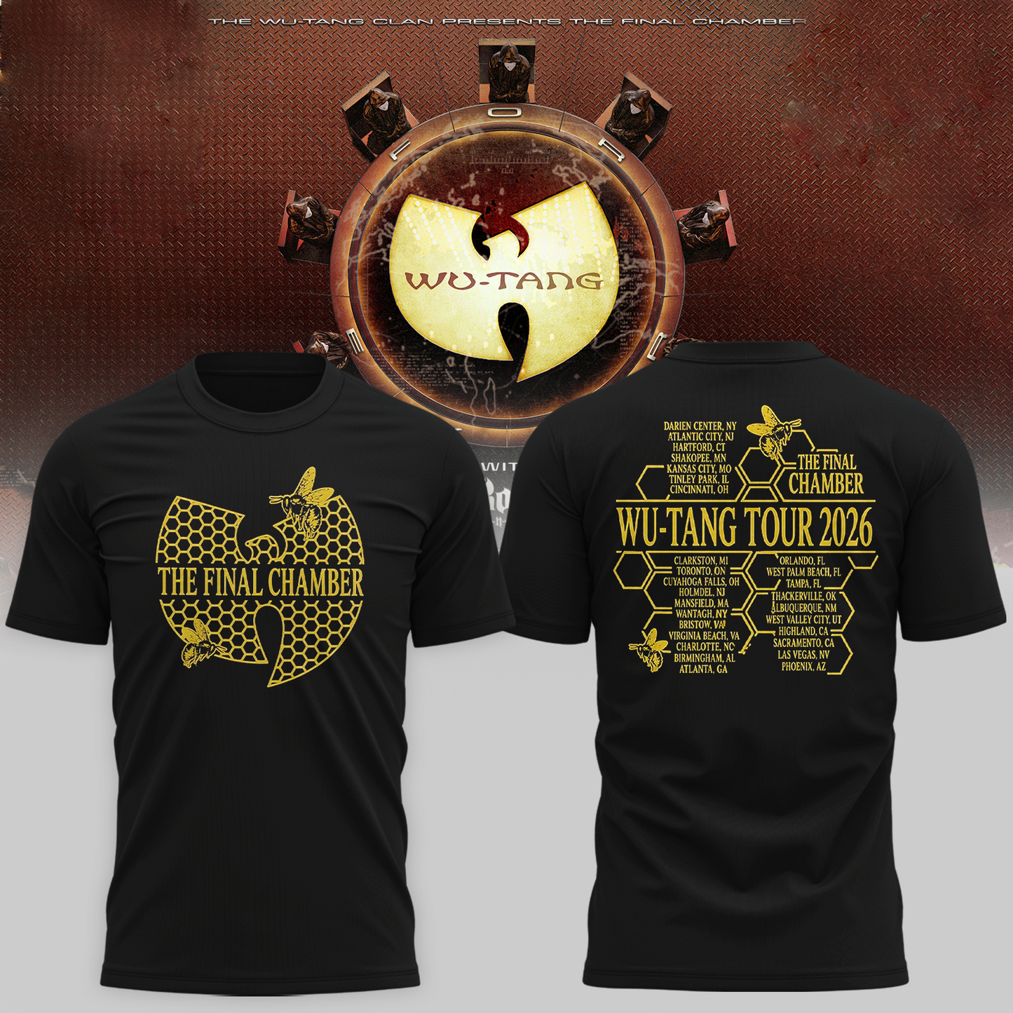 The Final Chamber Tour 2026 North America Merch Bee Comb T-Shirt
