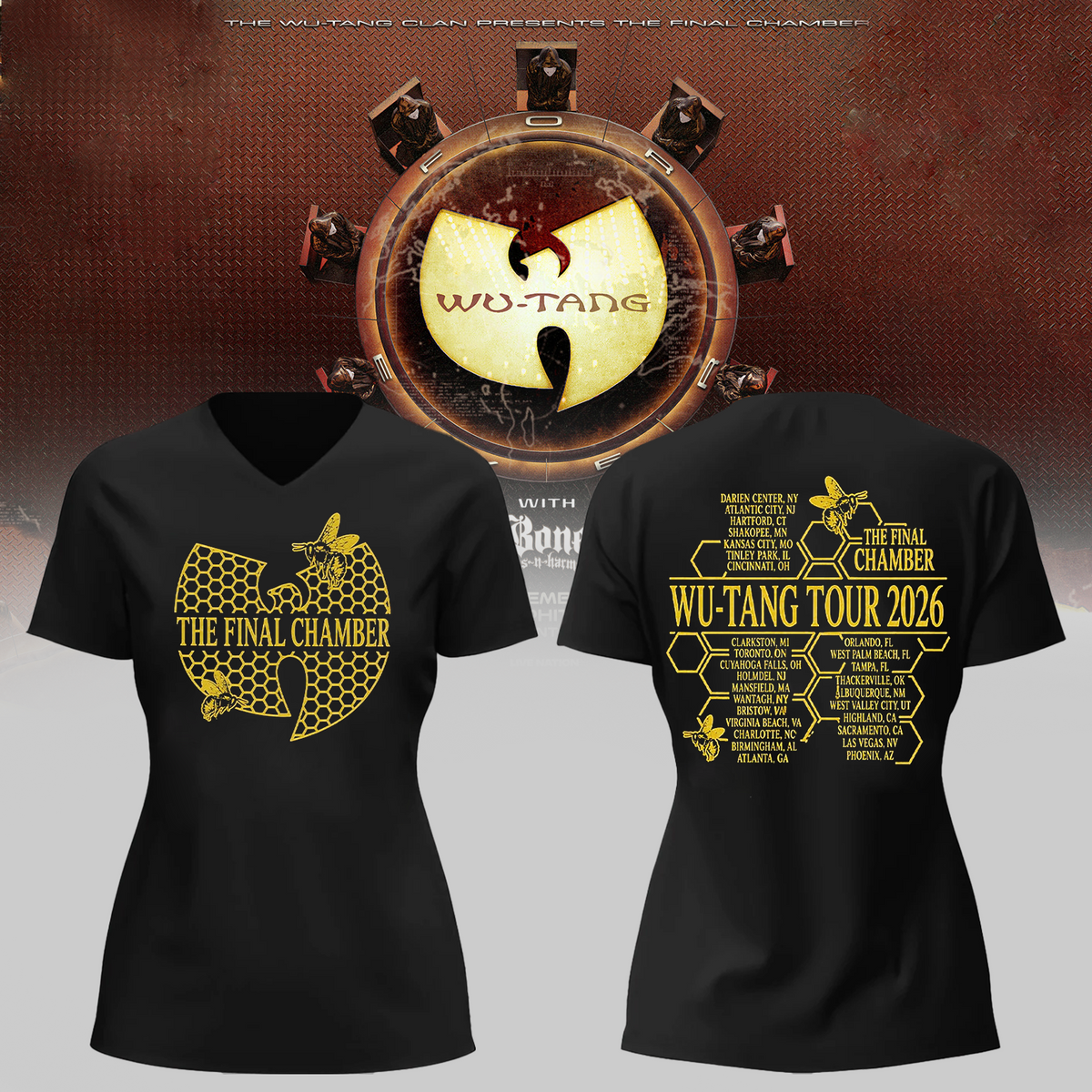 The Final Chamber Tour 2026 North America Merch Bee Comb V-neck