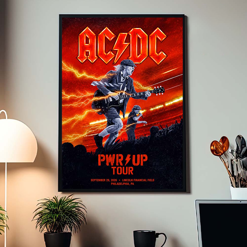 AC/DC - Exclusive Philadelphia Event Shirt - POWER UP TOUR 2026 Poster
