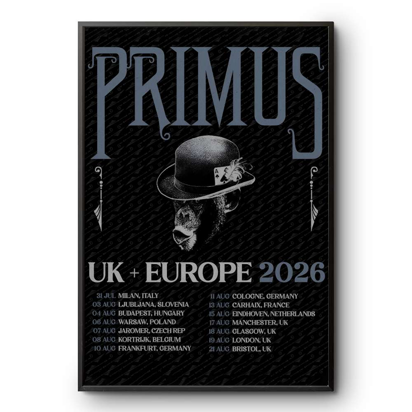 Limited Edition Primus Europe Tour 2026 Poster
